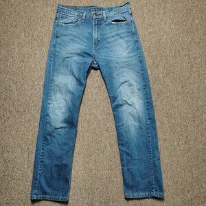 LEVI'S Jeans Men 33x30 Blue 505 Regular Fit Stretch Cotton Blend Denim